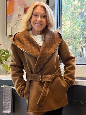 Authentic Louis Vuitton Wool Pea Coat - discontinued camel brown colour